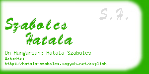 szabolcs hatala business card